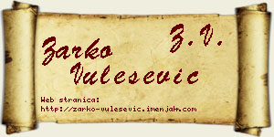 Žarko Vulešević vizit kartica